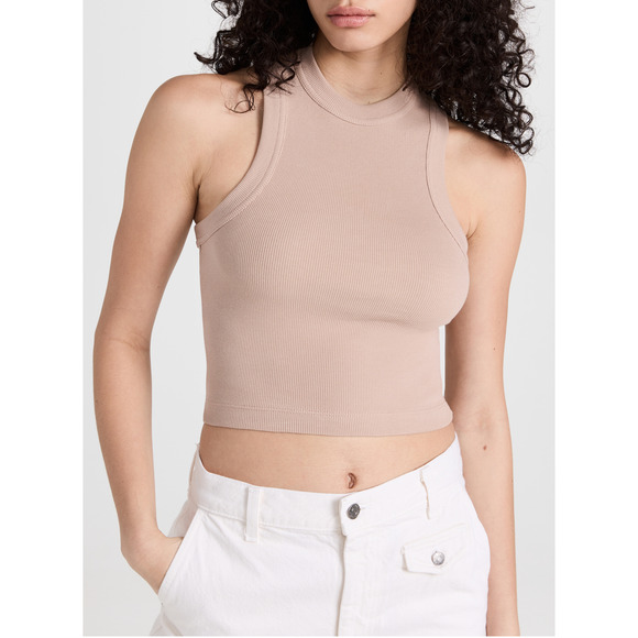 Tibi Tops - Tibi Ribbed T Cropped Tank Top Size M